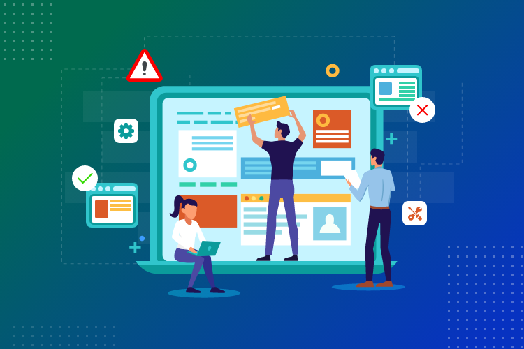 Ilustrasi redesign website