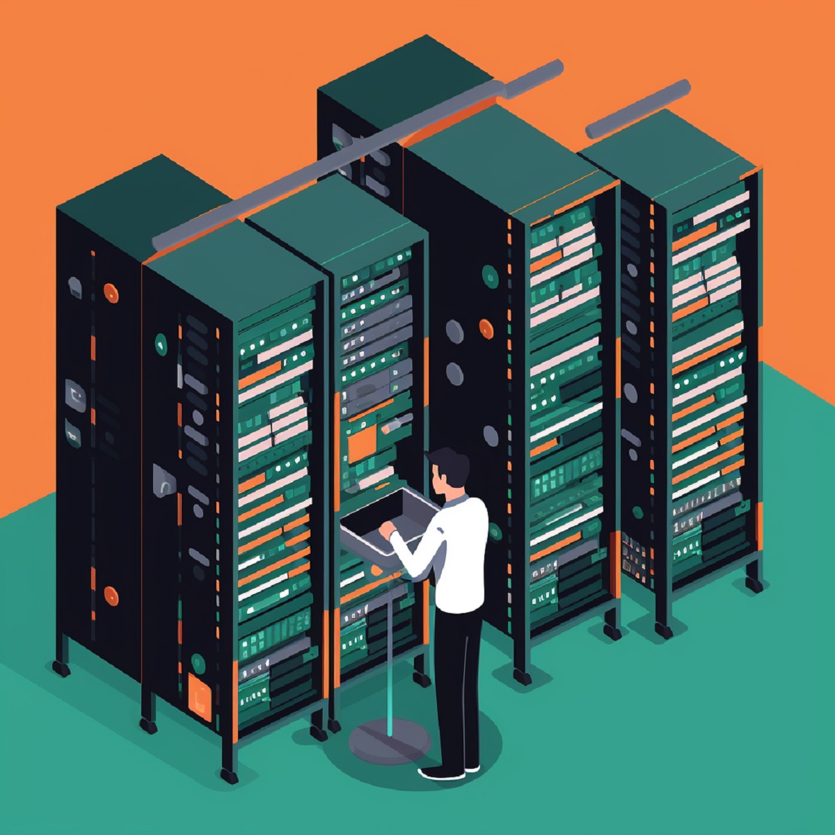 Ilustrasi server hosting